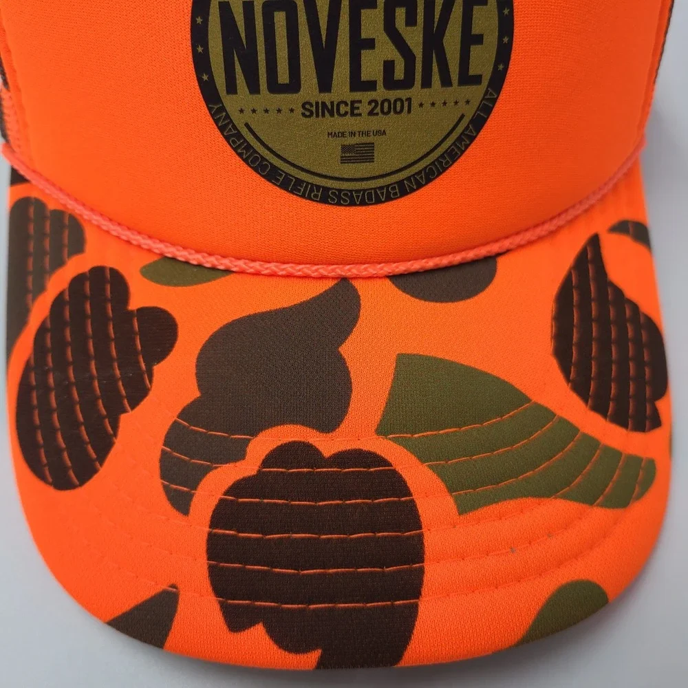 Noveske Hat Snapback Trucker Mesh Orange Camo Rifleworks Rifle Store Oregon Men